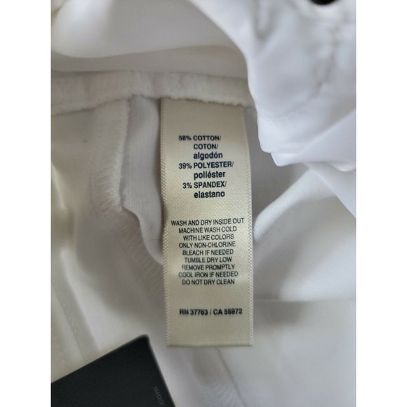 Rafaella Womens Classic Twill Higher Rise Straight Hip Slim Ankle Pants 6 White - Picture 7 of 7